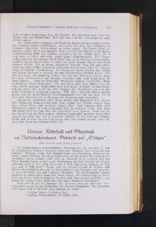 Umlauf, Klebestall und Klippdach am Niedersachsenhaus. Gebäude auf "Stützen".