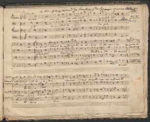 Hooschio esa mecho, Coro, F-Dur - BSB Mus.ms. 4041#Beibd.13 : [heading:] 4.Stim: Gesang während der Procession in der Synagoge comp: von JHStuntz // 1832
