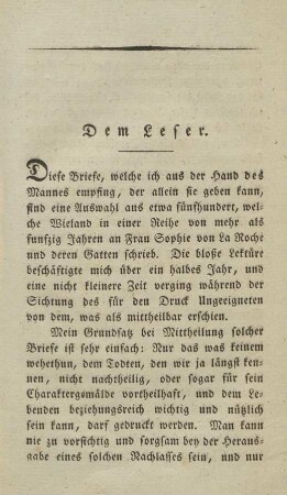 Dem Leser
