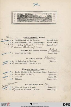 Gemälde moderner Meister (Nr. a)-240)