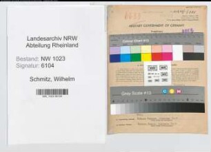 Entnazifizierung Wilhelm Schmitz , geb. 20.05.1903 (Lehrer)