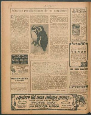 Algunas peculiaridades de los pingüinos