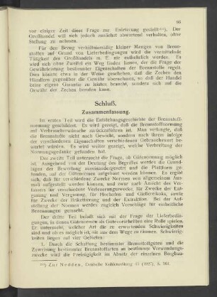 Schluß. Zusammenfassung.