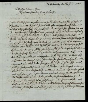 [Brief des Barons von Asch an Heyne vom 20.07./31.07.1788]