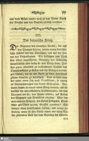 IIII. Der batavische Krieg