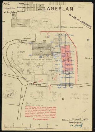 Haus Ottenberg, Kressbronn: Lageplan Vermessungskarte 1:100