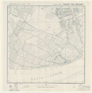 Düsseldorf - Flehe - Volmerswerth, Deutsche Grundkarte, Blatt 211
