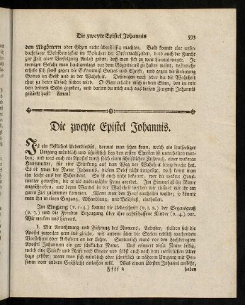 593-601, Die zweyte Epistel Johannis; Die dritte Epistel Johannis