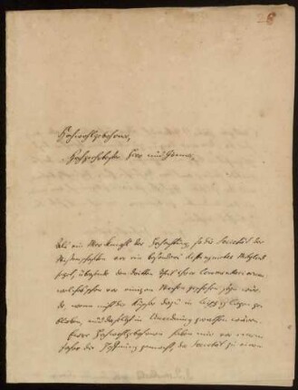 Brief von Johann David Michaelis an Johann Friedrich von Uffenbach, Göttingen, 4.8.1754