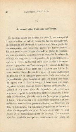 IV A nouvel Air, Chansons nouvelles.