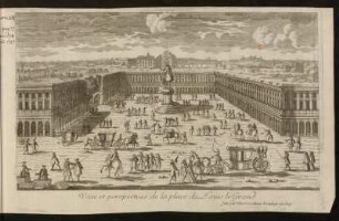 Veüe et perspective de la place de Louis le Grand