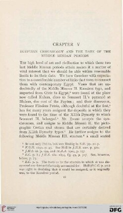 Chapter V: Egyptian chronology and the date of the middle minoan periods