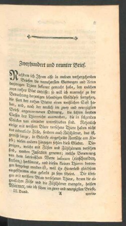 [Zweyhundert und neunter - Zweyhundert acht und zwanzigster Brief.]