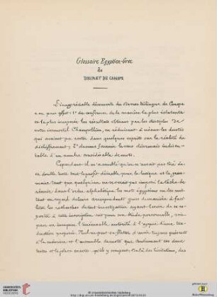 Glossaire Egyptien-Grec du decret canope