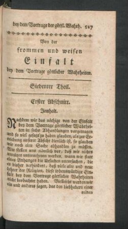 Siebenter Theil