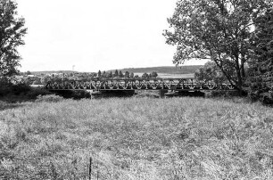 Eisenbahnbrücke über die Eder (Eisenbahnbrücke, Naturstein); Frankenberg, Eder, Siegener Straße