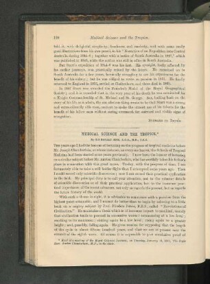 Medical Science And The Tropics.