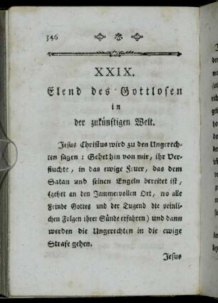 XXIX. Elend des Gottlosen in der zukünftigen Welt. - XXX. Glückseligkeit des Frommen in der zukünftigen Welt.