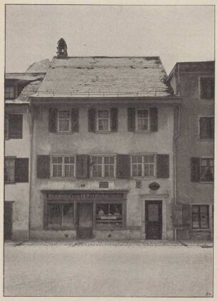 Fotografie vom Geburtshaus Heinrich Hösslis