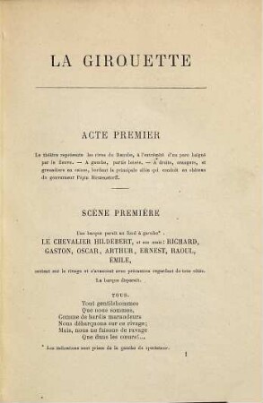 La girouette : Opéra-comique en 3 actes par Émile Hémery et Henry Bocage. Musique de A. Coedes