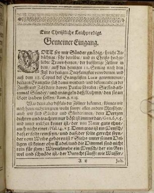 Eine Christliche Leichpredigt.