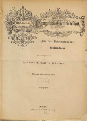 Evangelisches Gemeindeblatt für den Dekanatsbezirk München. 4. 1895