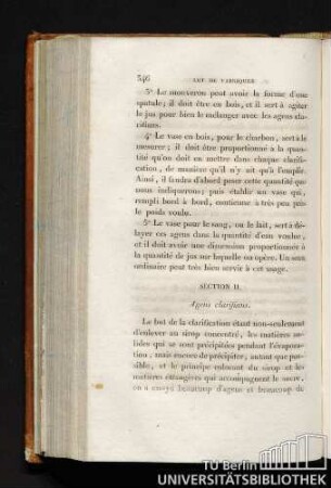 SECTION II. Agens clarifians.