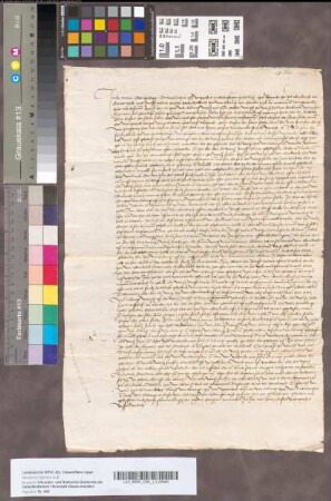 Huwelijksvoorwaarden van Reinold, Heer te Brederode, en Jolente, dochter van Willam, Heer van Lalaing, 18 November 1445. Afschrift, 16e? eeuw.
