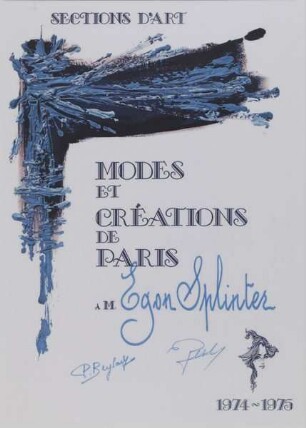 SECTIONS D`ART: PARISER URKUNDE für EGON SPLINTER