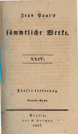 Jean Paul's sämmtliche Werke. 5,4 = 24, Titan : viertes Bändchen