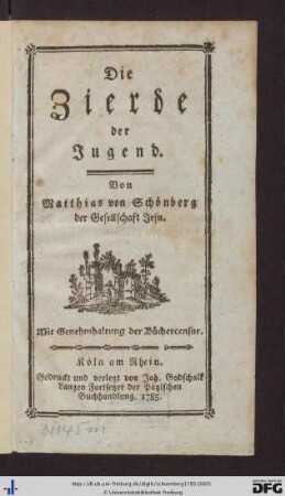 Die Zierde der Jugend
