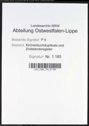 Kirchenbuchduplikat der evangelischen Filialgemeinde Grevenbrück, Meggen (GHT 1865-1872, HT 1873, GHT 1874). (Gemeinde: Meggen, evangelische Filialgemeinde Grevenbrück)