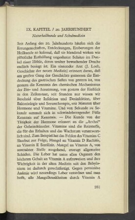 IX. Kapitel / 20. Jahrhundert Naturheilkunde und Schulmedizin