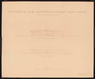UFA (Universum Film AG), Potsdam-Babelsberg Zweier-Atelier-Gruppe: Ansicht 1:200