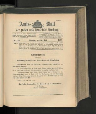 No. 125, 30. Mai 1916