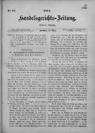 No. 11. 14. März 1874
