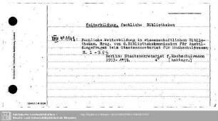 Weiterbildung, fachliche Bibliotheken