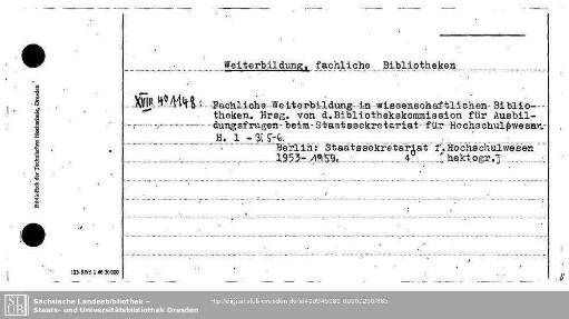 Weiterbildung, fachliche Bibliotheken