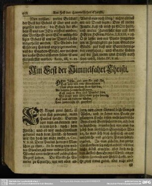 Am Fest der Himmelfahrt Christi