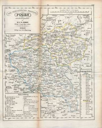 Die preussische Provinz Posen entworfen und gezeichnet von Dr. F. W. Streit