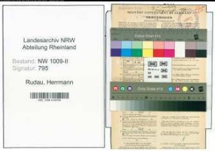 Entnazifizierung Herrmann Rudau , geb. 25.07.1896 (Steuerinspektor)