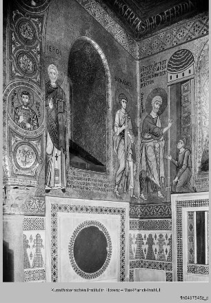 Bildprogramm des Palazzo dei Normanni : Petrus- und Paulus-Zyklus : Petrus heilt den Lahmen vor dem Tempeltor