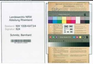 Entnazifizierung Bernhard Schmitz , geb. 16.08.1900 (Bueroangestellter)