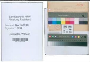 Entnazifizierung Wilhelm Schlueter , geb. 00.00.0000 (Sekretaer)