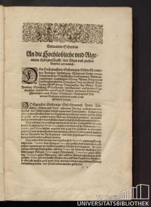 Dedication Schreiben. An den günstigen Leser. An die Liebhaber der Baukunst/ von Inhalt und Nutz diser Bücher.