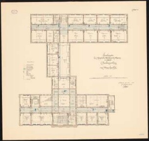 Unterrichtsanstalt des Kunstgewerbemuseums, Berlin Erweiterung: Grundriss Mansardgeschoss 1:100