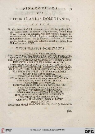 XII: Titus Flavius Domitianus