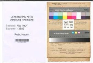 Entnazifizierung Hubert Ruth , geb. 13.06.1908 (Kaufm.Angestellter)