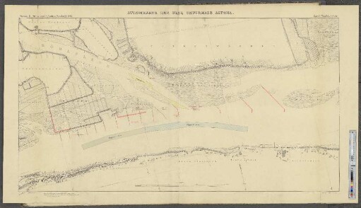 Stromkarte der Elbe unterhalb Altona. : Finkenwärder. Ness. Neumühlen. Oevelgönne. Klein Flottbeck. Teufelsbrück. Nienstedten.