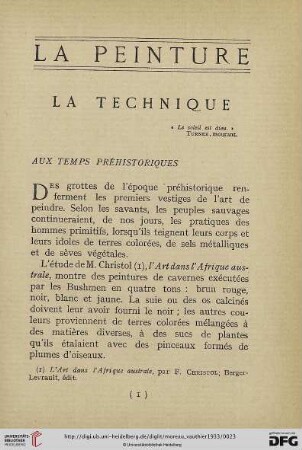 La technique